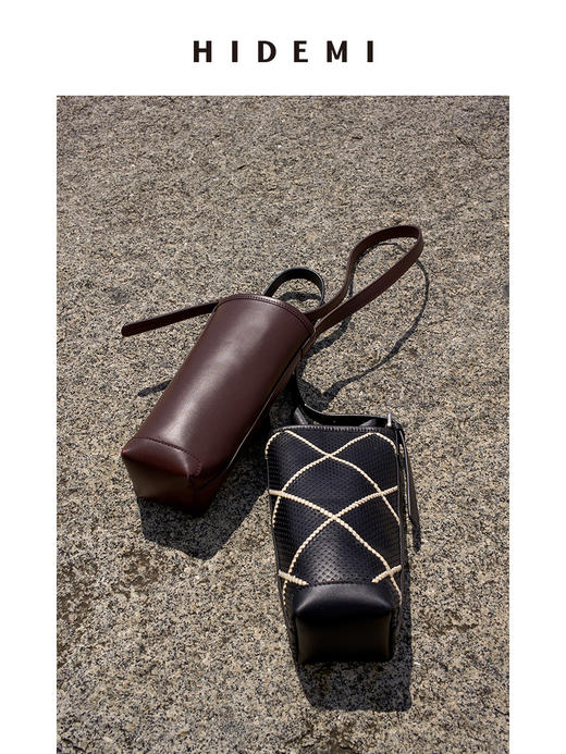 HIDEMI小酌红酒包（设计感水桶包小号）限量黑白编织 商品图11