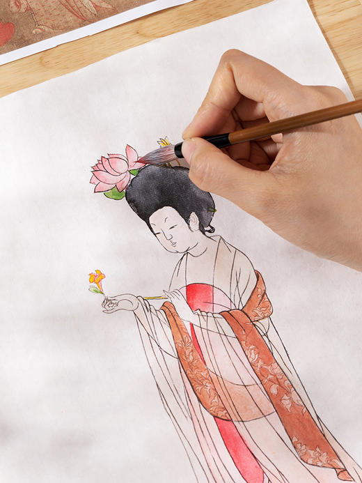 嘉德文创 | 国馆.墨影丹青宣纸绘画（美人款/果蔬款/芥子园款）+工具包 商品图2