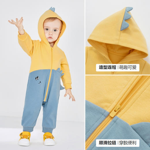 婴儿连体衣春秋款内衣男新生儿爬服女初生宝宝哈衣秋装睡衣服 商品图0