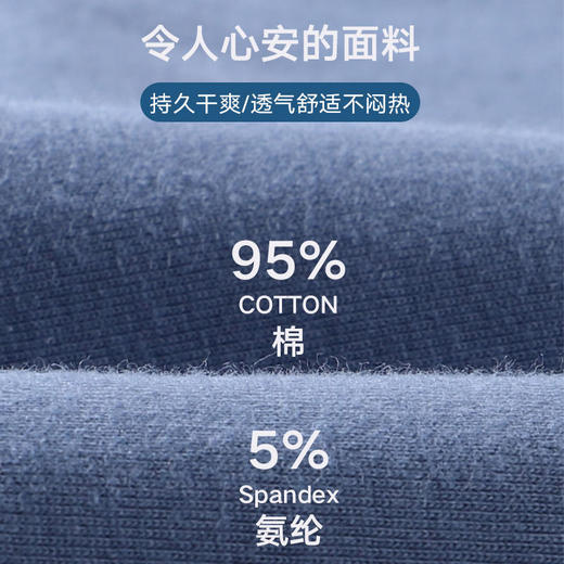 【到手不用洗直接穿】男士内裤棉质首穿免洗密封包装中腰纯色舒适男平脚男AAA级内裤~ 商品图2