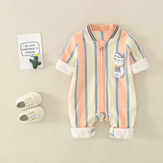 小熊印花款婴童连体衣春秋装棒球外出爬服男童潮 新品上新 商品图3