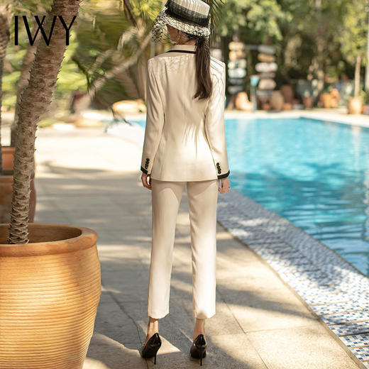 IWY/高端西装套装女正装白色干练职业装气质女神范美容院工作服CP1325 商品图3