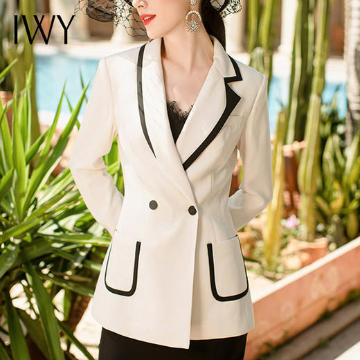 IWY/白色西装职业套裙女气质高端时尚西服置业顾问工作服面试正装C1325+S811 商品图4