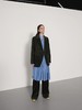 丝绒压褶直筒西服 商品缩略图0