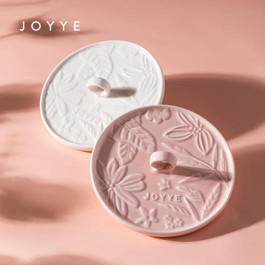 JOYYE卓艺浮花疏影杯盖TFA0621085浮雕花陶瓷杯配件早餐杯 商品图1
