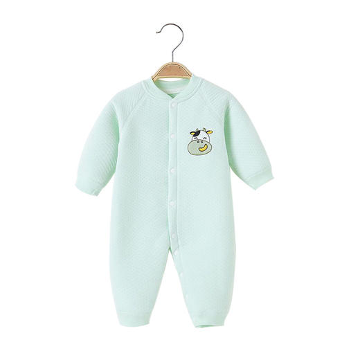 新生婴儿保暖连体衣服秋冬加厚夹棉爬服男1岁女宝宝3睡衣无骨哈衣 商品图4