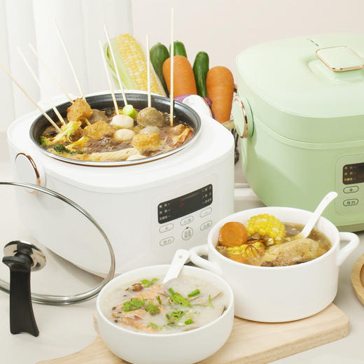 多功能电火锅家用一体智能3L大容量学生宿舍小功率电煮锅电饭煲 商品图0