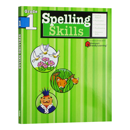 Flash Kids小学英语拼读技巧1年级英文原版Spelling Skills Grade 1美国教材教辅Harcourt Family Learning家庭英文学习书籍哈考特 商品图1