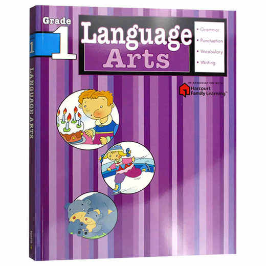 Flash Kids 语言艺术一年级英文原版 Language Arts Grade 1 英语词汇拼写 Harcourt Family Learning 小学教材教辅哈考特练习册 商品图0