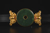 皮带 | 錾刻双蝴蝶碧玺和田碧玉圆牌皮带扣牛皮皮带 商品缩略图1