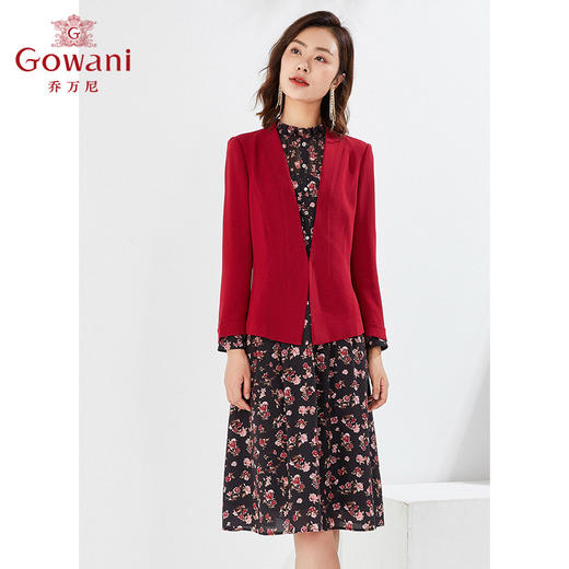 乔万尼商场同短外套气质红色上衣EI3B161 商品图1