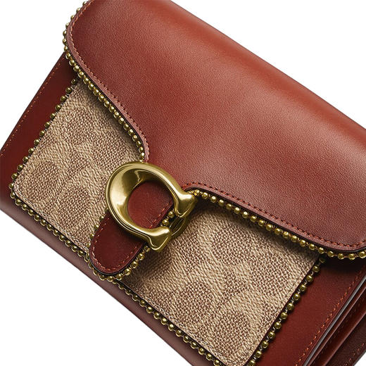 Coach(专柜) 女士棕色帆布配皮斜挎包 6909B4NQ4 商品图3