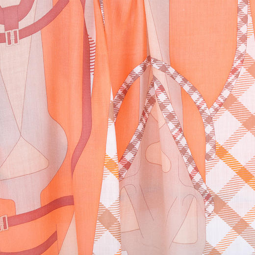 DA*S韩系时尚前为摩登风格小清新百搭时尚印花羊毛围巾 WXWD19001G 商品图4