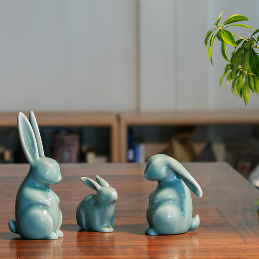 龙泉青瓷创意摆件原创设计桌面摆件动物生肖 商品图1