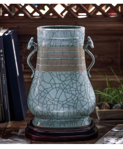 龙泉青瓷吉祥如意尊浙江省工艺美术大师陈小波作品摆件艺术品 商品图2