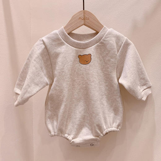 幸福满满包屁衣春秋2021新款宝宝秋装三角哈衣ins婴童装长袖婴儿连体衣服 商品图4