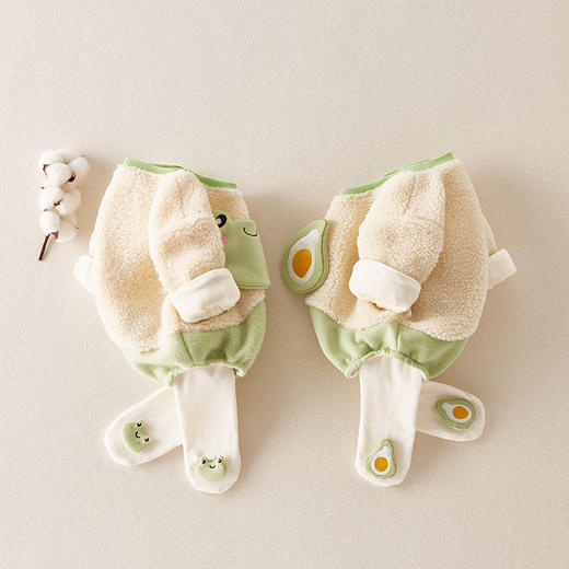 幸福满满网红婴儿衣服春秋套装可爱女宝宝洋气秋季连体衣百天幼儿秋装外出 商品图2