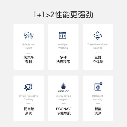 松下(Panasonic)全自动变频滚筒洗衣机10公斤泡沫净三维立体洗 XQG100-L255 银色 商品图1