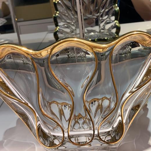 捷克进口/ BOHEMIA波西米亚海洋系列描金果斗28cm/花瓶30cm 商品图4