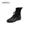 westory2021秋季新款英伦风拼接短靴百搭时尚靴子女S21DS81271 商品缩略图2