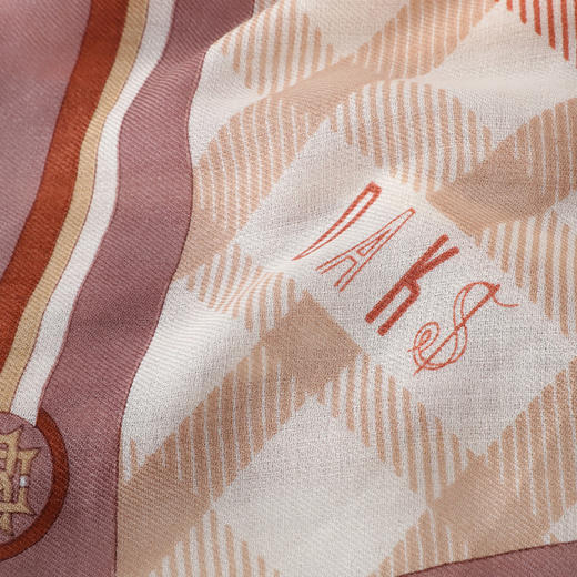 DA*S韩系时尚前为摩登风格小清新百搭时尚印花羊毛围巾 WXWD19001F 商品图3