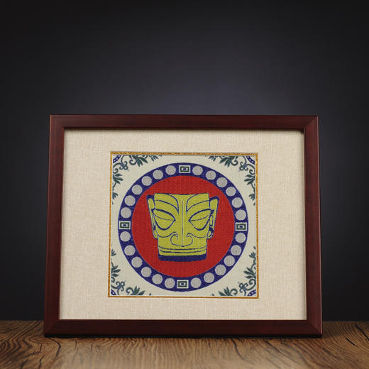 蜀锦小座屏三星堆文创 商品图0