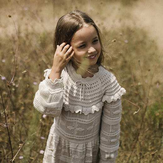 幸福满满毛织新款针织连衣裙法式宝宝连身裙长袖中小童毛衣bebe公主裙 商品图4