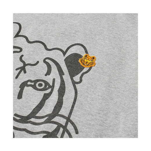 KENZO 高田贤三 虎头印花+小虎头 男士卫衣 灰色 FB65 SW005 4MO 94 商品图1