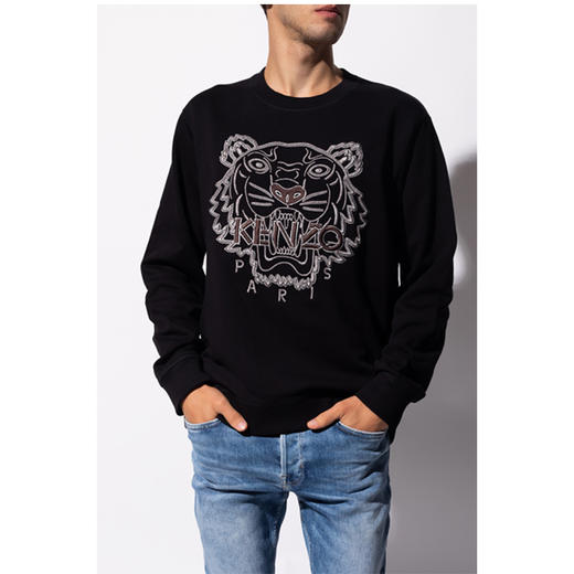 【一】KENZO 高田贤三 经典大虎头 男士卫衣 黑色 FB65 SW124 4XF 99 商品图2