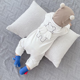 幸福满满婴儿连体衣秋装套装男宝宝衣服可爱女春秋薄款秋季外出长袖爬服潮