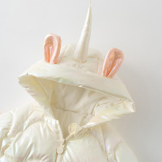 幸福满满modomoma新生儿用品婴儿衣服秋冬装女宝宝独角兽加厚保暖外出棉服 商品图1