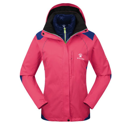 卡尔美冬季修身显瘦冲锋外套两件套女外套K46C1014 商品图7