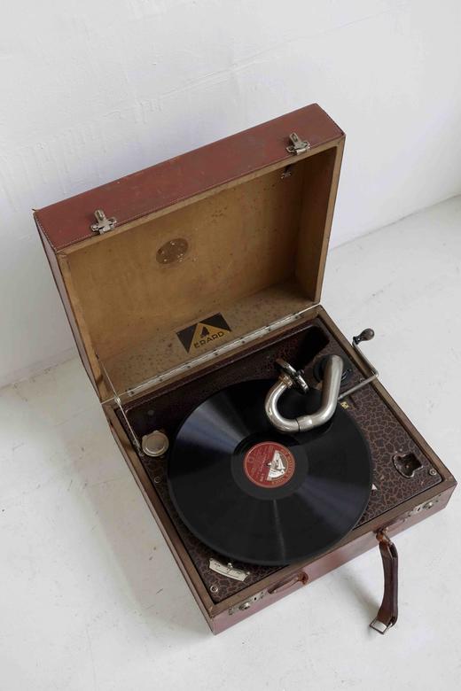 【瑕特】1930s瑞士ERARD手摇古董黑胶唱片机 商品图2
