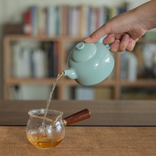 龙泉青瓷丨粉青壶陶瓷功夫茶具泡茶壶单壶大号中号茶壶 商品图0