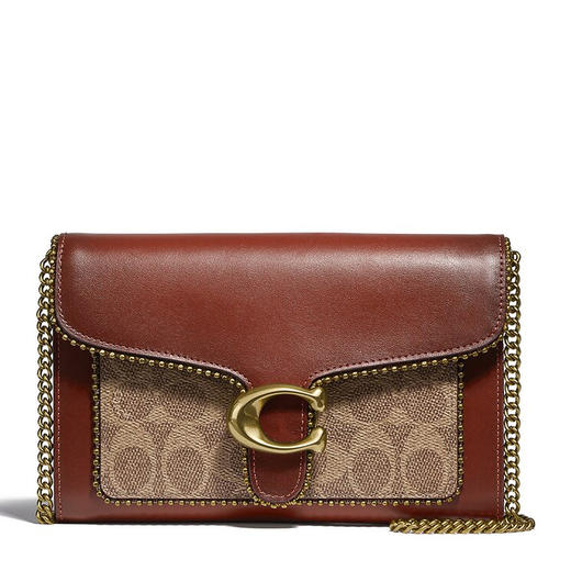 Coach(专柜) 女士棕色帆布配皮斜挎包 6909B4NQ4 商品图0