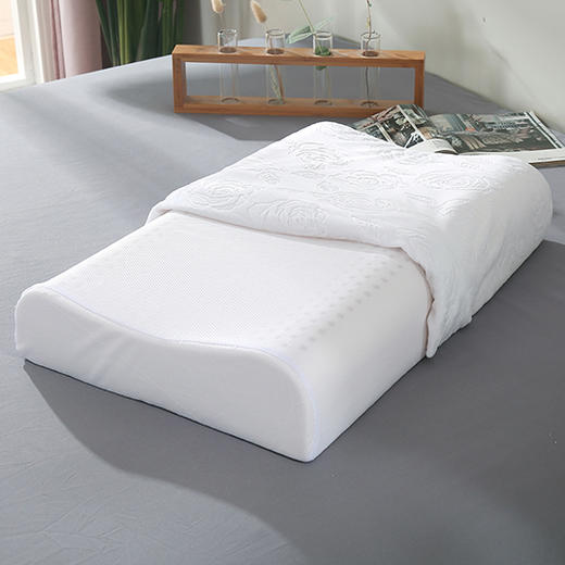 【紫韵家纺】抑菌防螨乳胶枕蓝色枕芯方形盒 商品图4