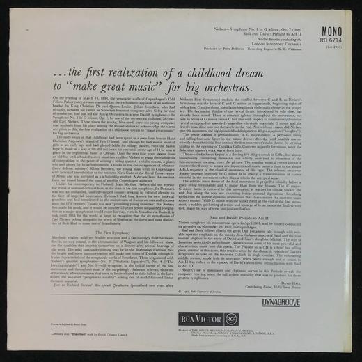 LP黑胶唱片 卡尔·尼尔森《第一交响曲》 安德列·普列文指挥 伦敦交响乐团 商品图1