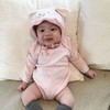 幸福满满INS款满月婴儿可爱三角连体哈衣萌萌动物耳朵帽子爬服包屁衣 商品缩略图1