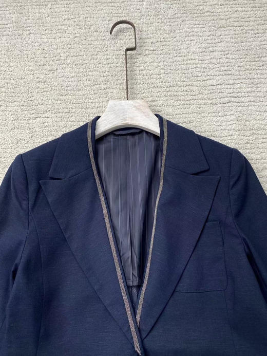 链条亚麻西装。 驼色  蓝色。 自己备注号码 商品图8