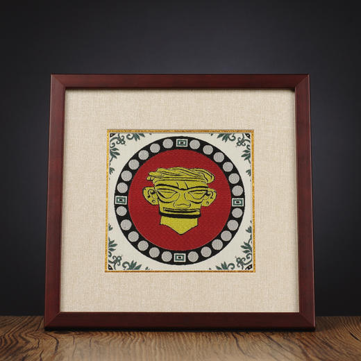 蜀锦小座屏三星堆文创 商品图2