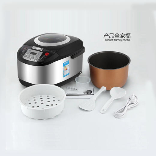多蒙5L电饭煲升4-6人大容量智能天窗家用饭锅 商品图3