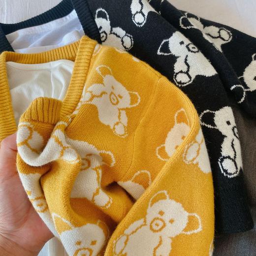 幸福满满新款儿童针织衫韩版男童开衫小外套小熊女宝宝春秋上衣潮 商品图4