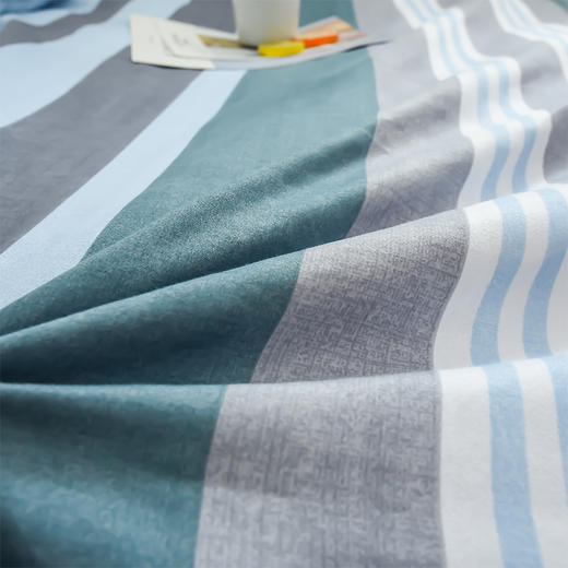 【紫韵家纺】“青春如歌”经典四件套（条纹）形象绿色天地盒 商品图3