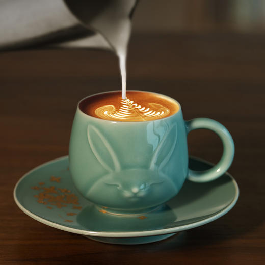 原创设计龙泉青瓷咖啡杯花茶杯「侍月」对杯套装 商品图4