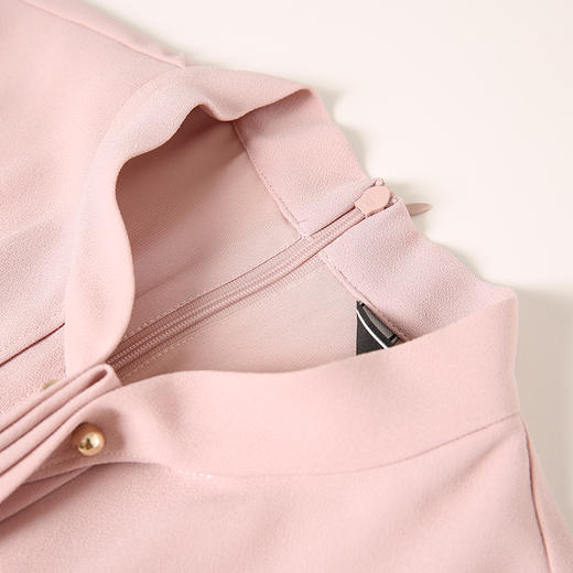 EITIE爱特爱秋季新款时尚通勤职业百搭显瘦飘带直筒上衣衬衫6709414 商品图3