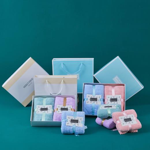 毛毛雨 珊瑚绒两条装毛巾礼盒 商品图2