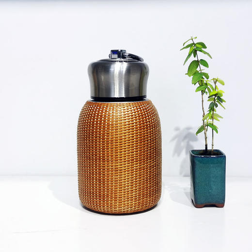精编竹丝保温杯13*8cm 商品图0
