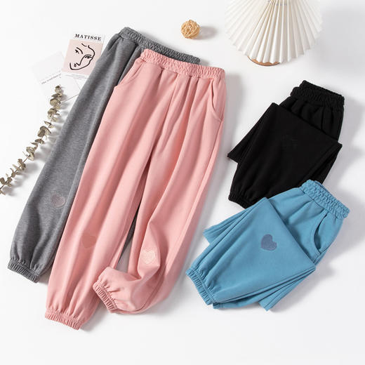 儿童运动裤秋款韩版长裤爱心宽松束脚薄款休闲童装男女童宝宝裤子 商品图2