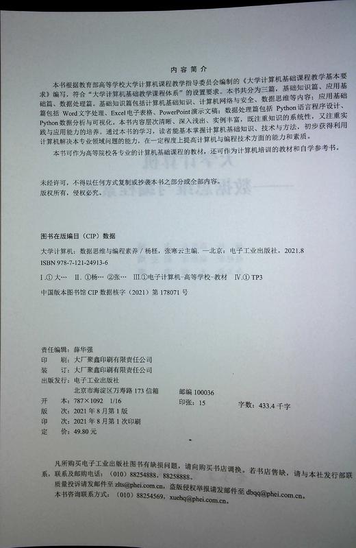 大学计算机——数据思维与编程素养 商品图1