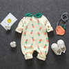 幸福满满宝宝秋装翻领连体衣服男女孩可爱哈衣爬服新生婴儿衣服秋季外出服 商品缩略图3